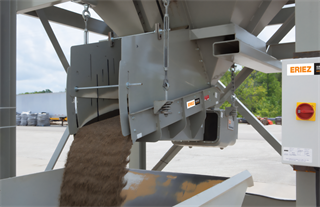 Eriez hopper in use with sand